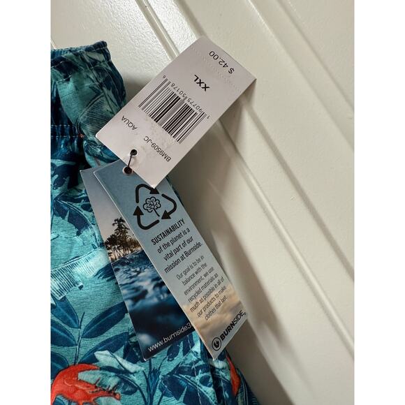 NWT Burnside Swim Trunks Flamingo Tropical Mens XXL - Picture 3 of 6